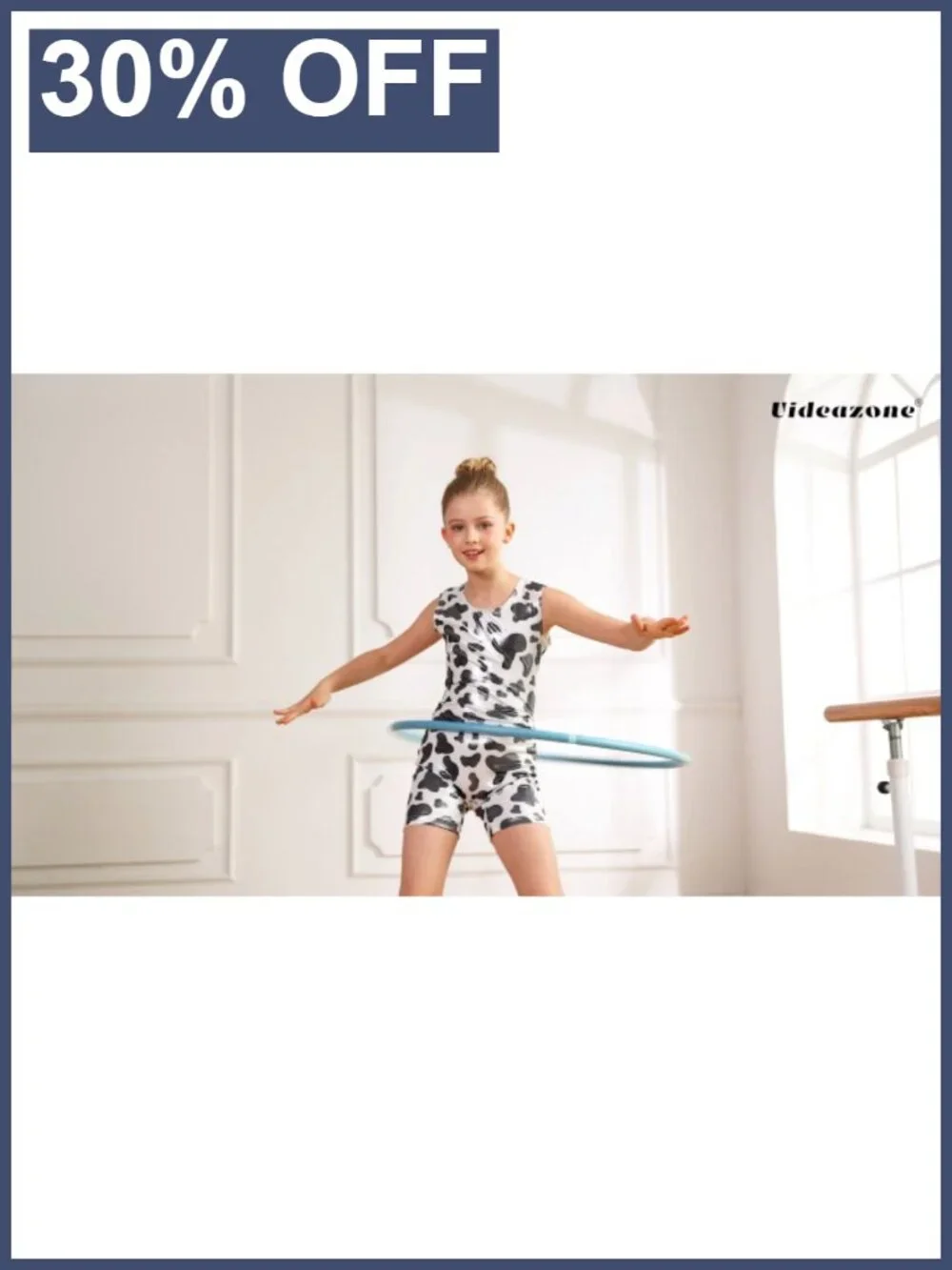 Girls Gymnastics Leotard Ballet Unitard with Shorts Sleeveless 85% Polyester